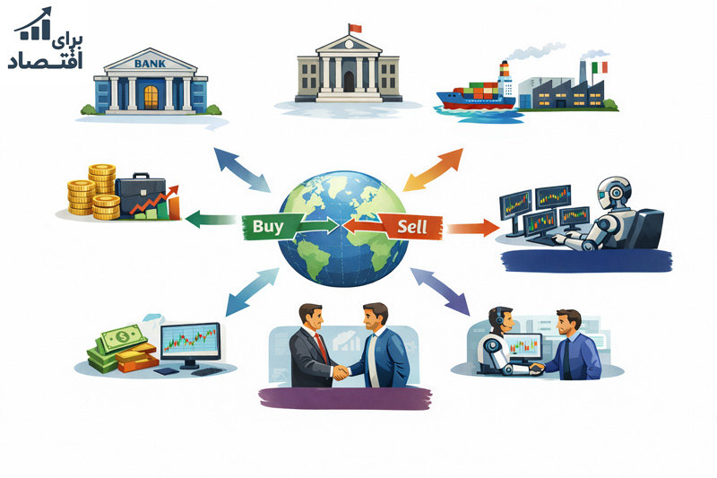 بازیگران اصلی Forex چه کسانی هستند و هرکدام چه نقشی دارند؟